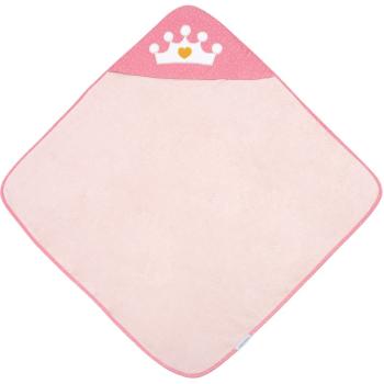 canpol babies Royal Baby ręcznik kąpielowy z kapturem Pink 85x85 cm