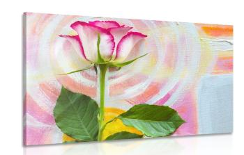 Obraz róża na płótnie malarskim - 90x60