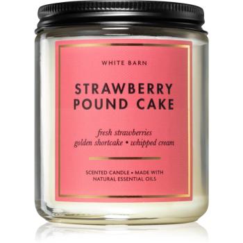 Bath & Body Works Strawberry Pound Cake świeczka zapachowa 198 g