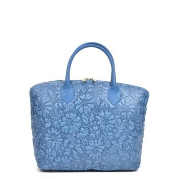 Niebieska zdobiona kabelka Anna Luchini