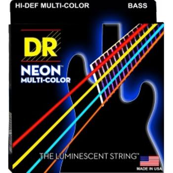 Dr Nmcb 45-105 Neon Multi-color Struny Gitara Basowa