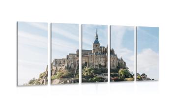 5-częściowy obraz zamek Mont Saint-Michael - 100x50