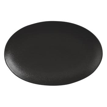 Czarny ceramiczny talerz Maxwell & Williams Caviar, 25x16 cm