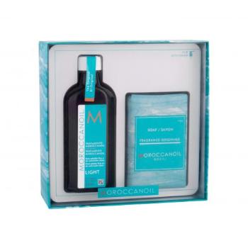 Moroccanoil Treatment Light zestaw Olejek do włosów 100 ml + Mydło w kostce Body Fragrance Originale 200 g dla kobiet