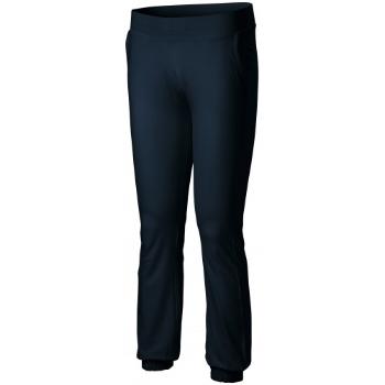 Damskie spodnie dresowe z kieszeniami, ciemny niebieski, XL