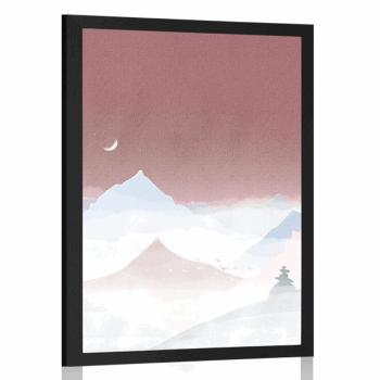Plakat magiczne góry - 60x90 black
