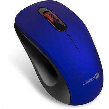 Bezprzewodowa cicha mysz optyczna CONNECT IT &quot;MUTE&quot;, USB, (+ 1x baterie AA bez baterii), niebieska