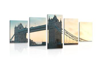 5-częściowy obraz Tower Bridge w Londynie - 100x50
