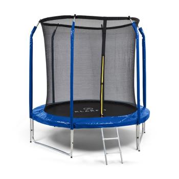 KLARFIT Jumpstarter, trampolina, Ø 2,5 m, siatka, maks. 120 kg, powierzchnia do skakania Ø 195 cm