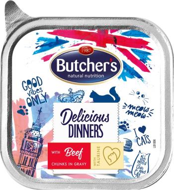 BUTCHER'S Delicious Dinners karma dla kota kawałki z wołowiną w sosie 100g