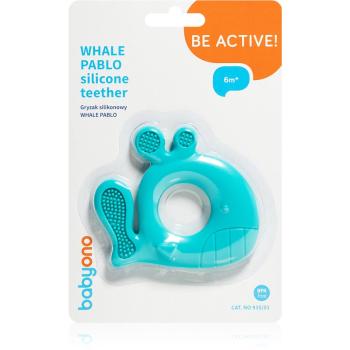 BabyOno Be Active gryzak 6m+ Whale Pablo Blue 1 szt.