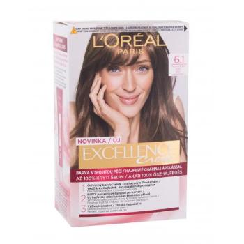L'Oréal Paris Excellence Creme Triple Protection 48 ml farba do włosów dla kobiet Uszkodzone pudełko 6,1 Natural Dark Ash Blonde