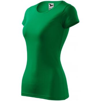 Koszulka damska slim-fit, zielona trawa, L
