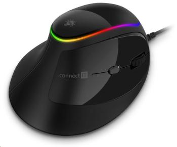 CONNECT IT GAME DLA ZDROWIA ergonomiczna mysz pionowa, przewodowa, czarna