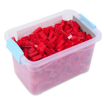 Katara Klocki, 520 sztuk z pudełkiem i płytą konstrukcyjną, czerwone