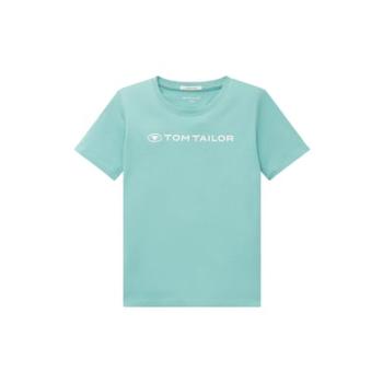 TOM TAILOR T-Shirt Logo Print Dusty Green
