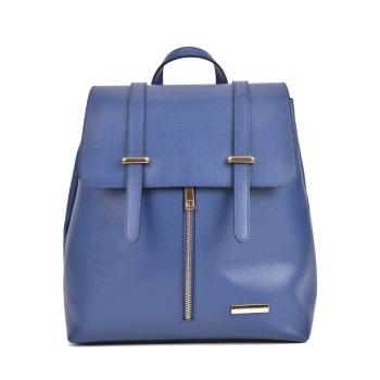 Niebieski skórzany plecak Sofia Cardoni Angelica