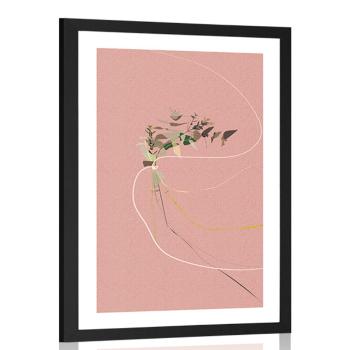 Plakat z passepartout piękno roślin - 40x60 white