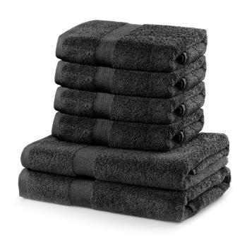 Zestaw 6 ciemnoszarych ręczników DecoKing Marina