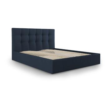 Niebieskie łóżko dwuosobowe Mazzini Beds Nerin, 180x200 cm