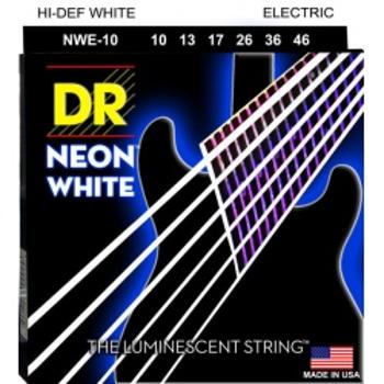 Dr Nwe 10-46 Neon White Struny Gitara Elektryczna
