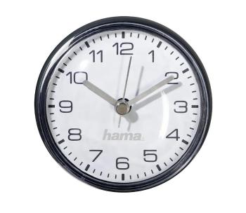 Hama - Zegar łazienkowy z przyssawką 1xAAA IPX4 czarny