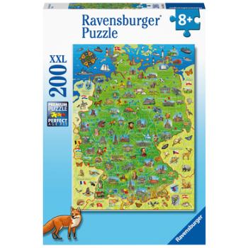 Ravensburger Puzzle XXL 100 elementów - Kolorowa mapa Niemiec