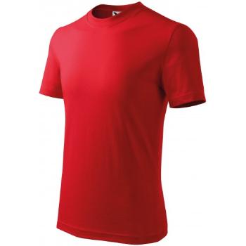 Prosta koszulka dziecięca, czerwony, 110cm / 4lata