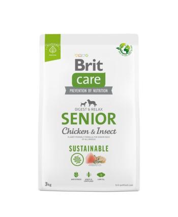 BRIT CARE Sustainable Senior chicken insekt dla starszych psów z kurczakiem i insektami 3 kg