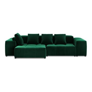 Zielona aksamitna sofa narożna (zmienna) Rome Velvet - Cosmopolitan Design