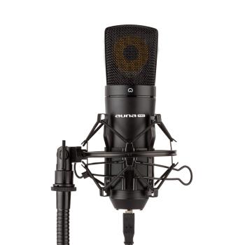 Auna Pro MIC-920B, mikrofon pojemnościowy, studyjny, wielkomembranowy, kolor czarny