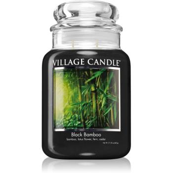 Village Candle Black Bamboo świeczka zapachowa (Glass Lid) 602 g