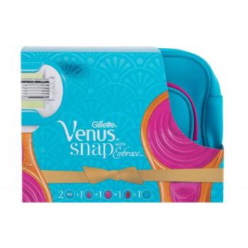 Gillette Venus Snap With Embrace zestaw Maszynka do golenia 1 szt + Zapasowe ostrze 2 szt + Pokrowiec 1 szt + Grzebień do włosów 1 szt + Kosmetyczka