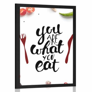 Plakat z naisem - You are what you eat - 30x45 white
