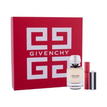 Givenchy L´Interdit zestaw EDP 50 ml + Pomadka Le Rouge 1,5 g 333 L´Interdit + Tusz do rzęs Volume Disturbia 4 g 01 Black Disturbia dla kobiet