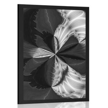 Plakat abstrakcja artystyczna w czerni i bieli - 20x30 silver