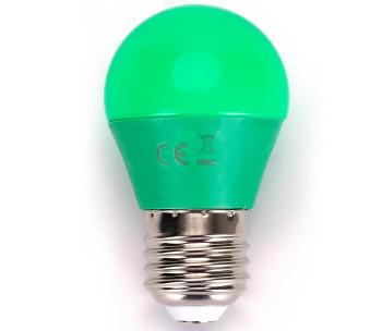 LED Żarówka G45 E27/4W/230V zielona-