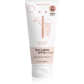 Naif Baby & Kids Sun Lotion SPF 50 krem do opalania nieperfumowany dla dzieci od urodzenia SPF 50 200 ml