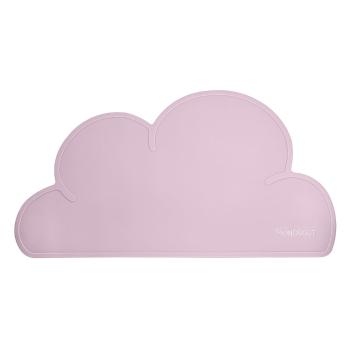 Różowa silikonowa mata stołowa Kindsgut Cloud, 49x27 cm