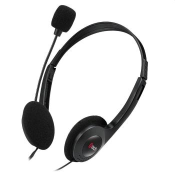 C-TECH Słuchawki z mikrofonem MHS-03E, czarne