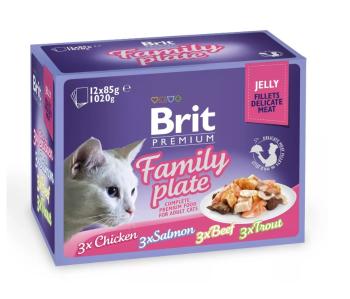 BRIT Premium Jelly fillet Dinner plate Saszetki w galaretce dla kotów, mix smaków 48x85 g