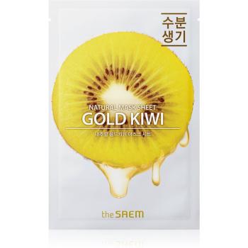 The Saem Natural Mask Sheet Gold Kiwi maseczka płócienna o działaniu rozjaśniającym i nawilżającym 21 ml