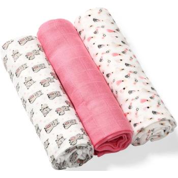 BabyOno Take Care Natural Diapers pieluchy wielorazowe 70 x 70 cm Pink 3 szt.