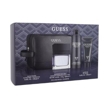 GUESS Seductive Homme zestaw Woda toaletowa 100 ml + dezodorant 226 ml + żel pod prysznic 100 ml + kosmetyczka dla mężczyzn