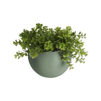 Matowa zielona ceramiczna doniczka ścienna PT LIVING Globe, ⌀ 9 cm
