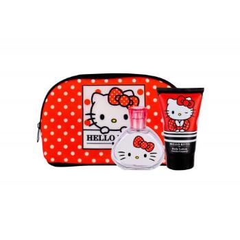 Koto Parfums Hello Kitty zestaw Edt 50 ml + Mleczko do ciała 100 ml + Kosmetyczka dla dzieci Uszkodzone opakowanie