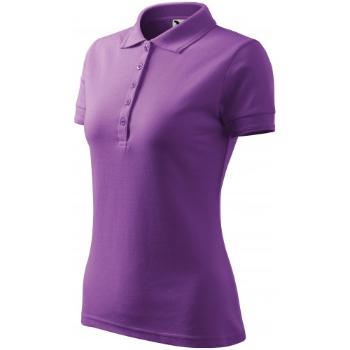 Damska elegancka koszulka polo, purpurowy, XS