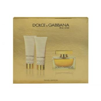 Dolce&Gabbana The One zestaw Edp 75ml + 50ml Balsam + 50ml Żel pod prysznic dla kobiet Uszkodzone pudełko