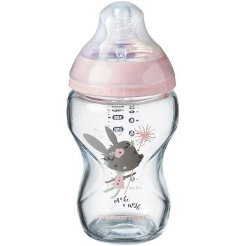 Tommee Tippee C2N Closer to Nature Pink butelka dla noworodka i niemowlęcia Glass 0m+ 250 ml