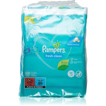 Pampers Fresh Clean XXL chusteczki nawilżające dla dzieci do skóry wrażliwej 4x80 szt.